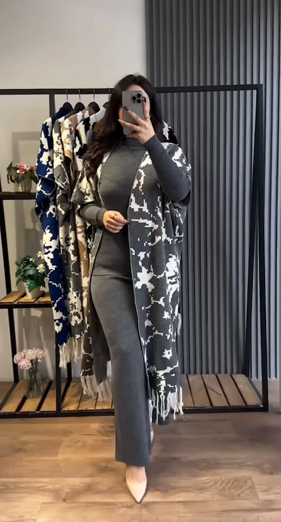 Capshawl Printed Three Piece