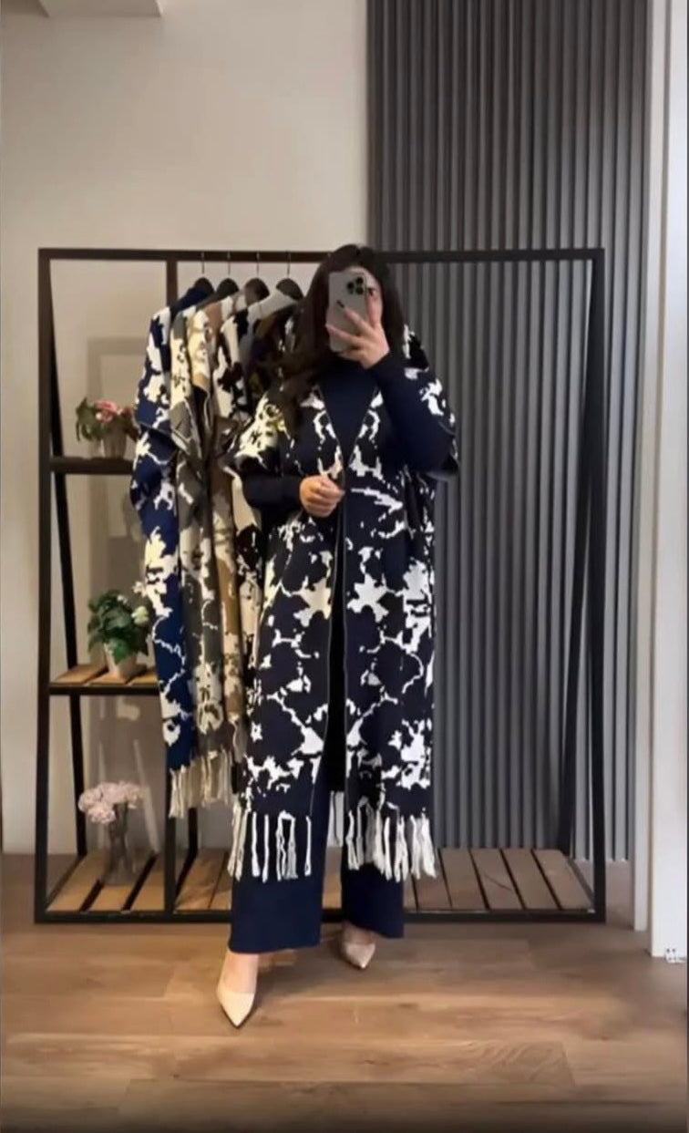 Capshawl Printed Three Piece