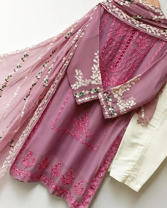 Safina Embriodery Three Piece