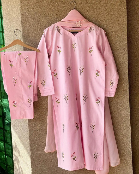 Janan 3pcs Stitched Dress